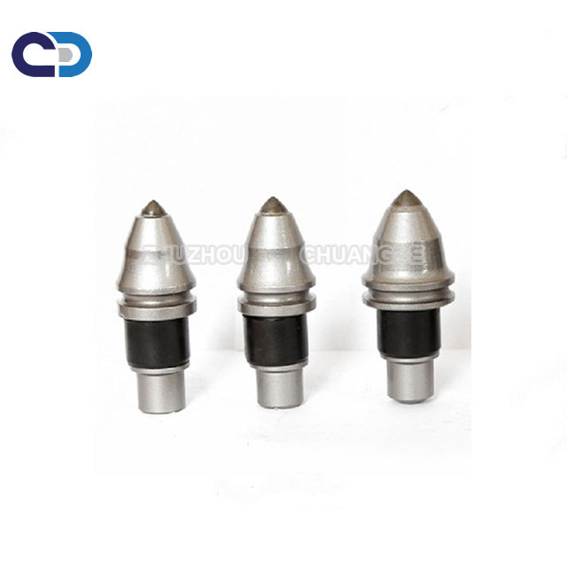 Tungsten carbide steel Rotary digger bullet tools Round shank chisel for Pile Piling and Foundation button drill bits