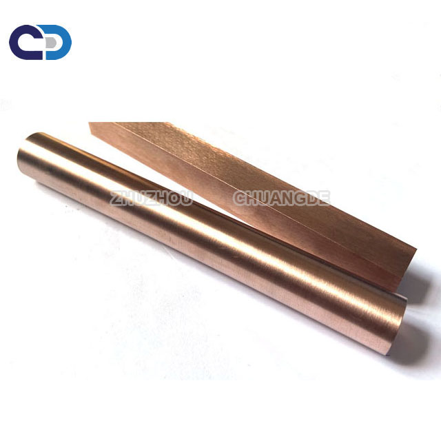 China Factory Tungsten copper rod bar strip alloy ingot Polished ground