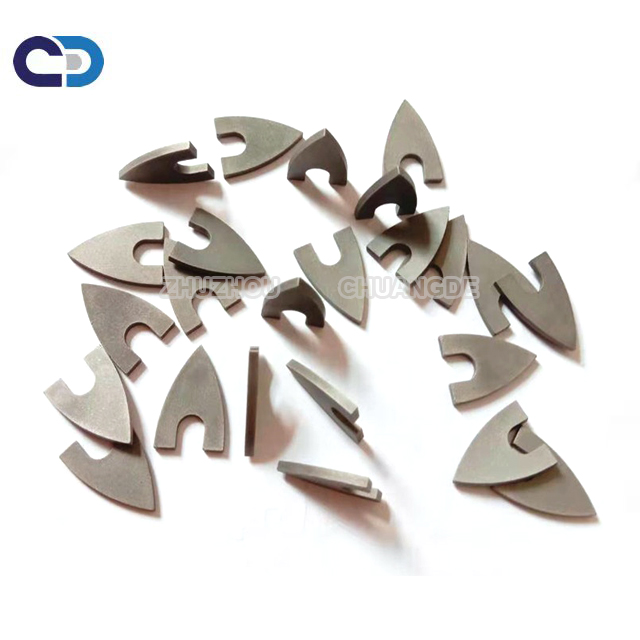 YG6 YG8 triangle tungsten carbide tips for ceramic drill bit with high hardness