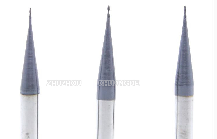 HRC55/HRC65 Micro Diameter End Mills Ultrafine micro solid Carbide end Mill d0.2 d0.3 d0.4