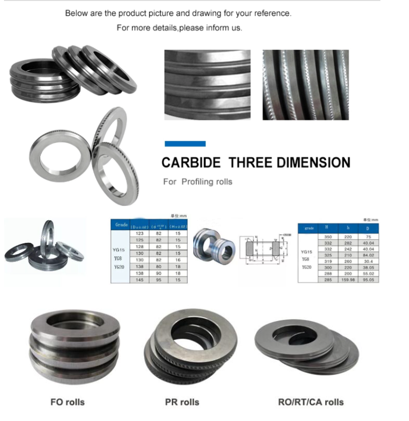 YG11 YG15 factory price Tungsten carbide roller roll ring 