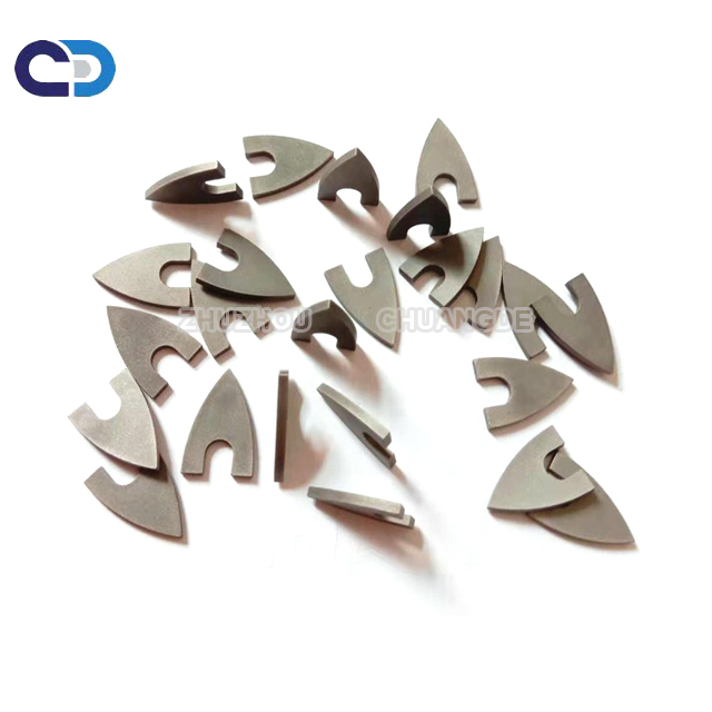 YG6/YG8 triangle tungsten carbide tips for ceramic drill bit with high hardness