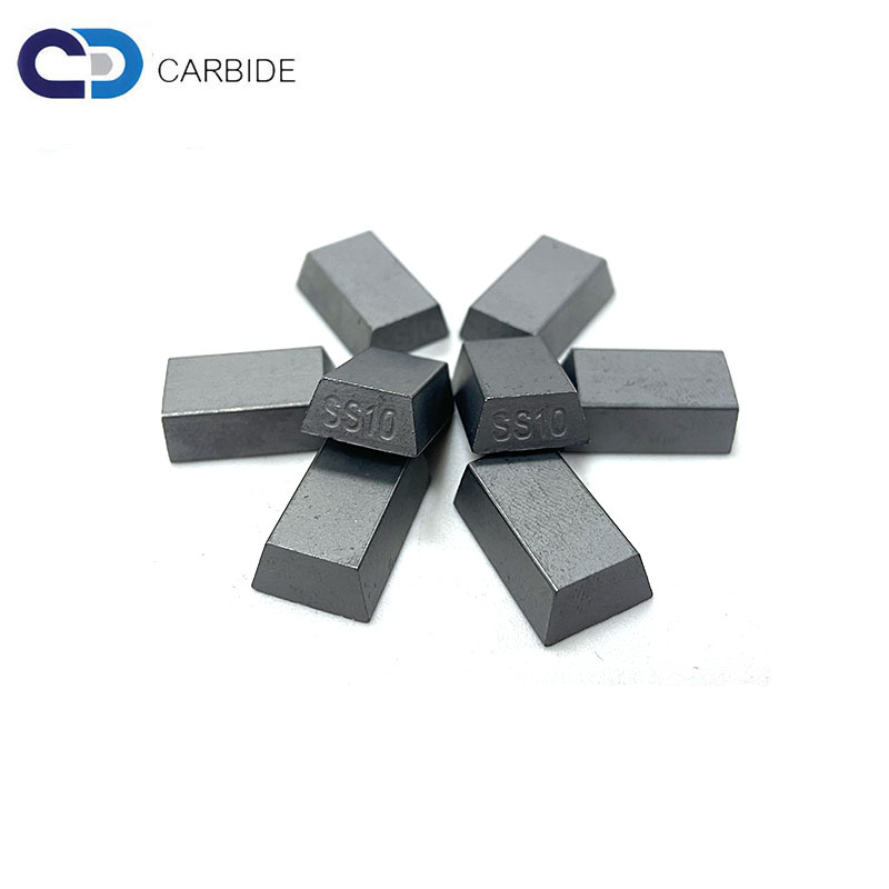 High-performed tungsten carbide SS10 tips 5*10*15mm sizes for stone/marble stone and limestone cutting